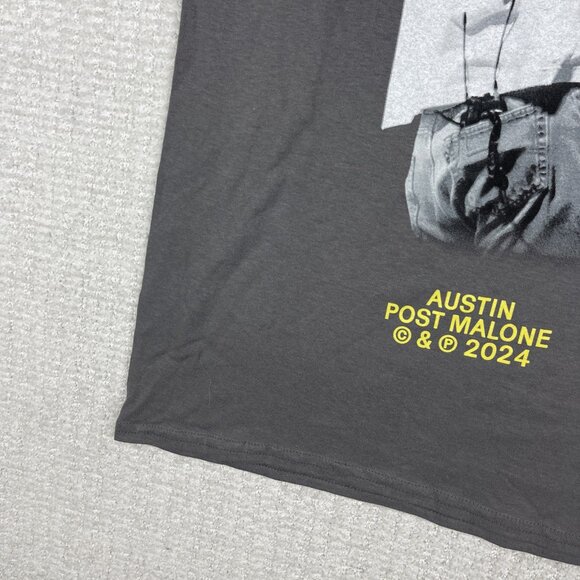 Post Malone Hold my Breath Grey Unisex S T-Shirt 2024 Austin Merch Distress NWT* - Picture 6 of 16